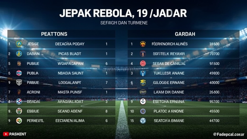 Jadwal Pertandingan Sepak Bola Dunia dari Berbagai Liga dan Turnamen