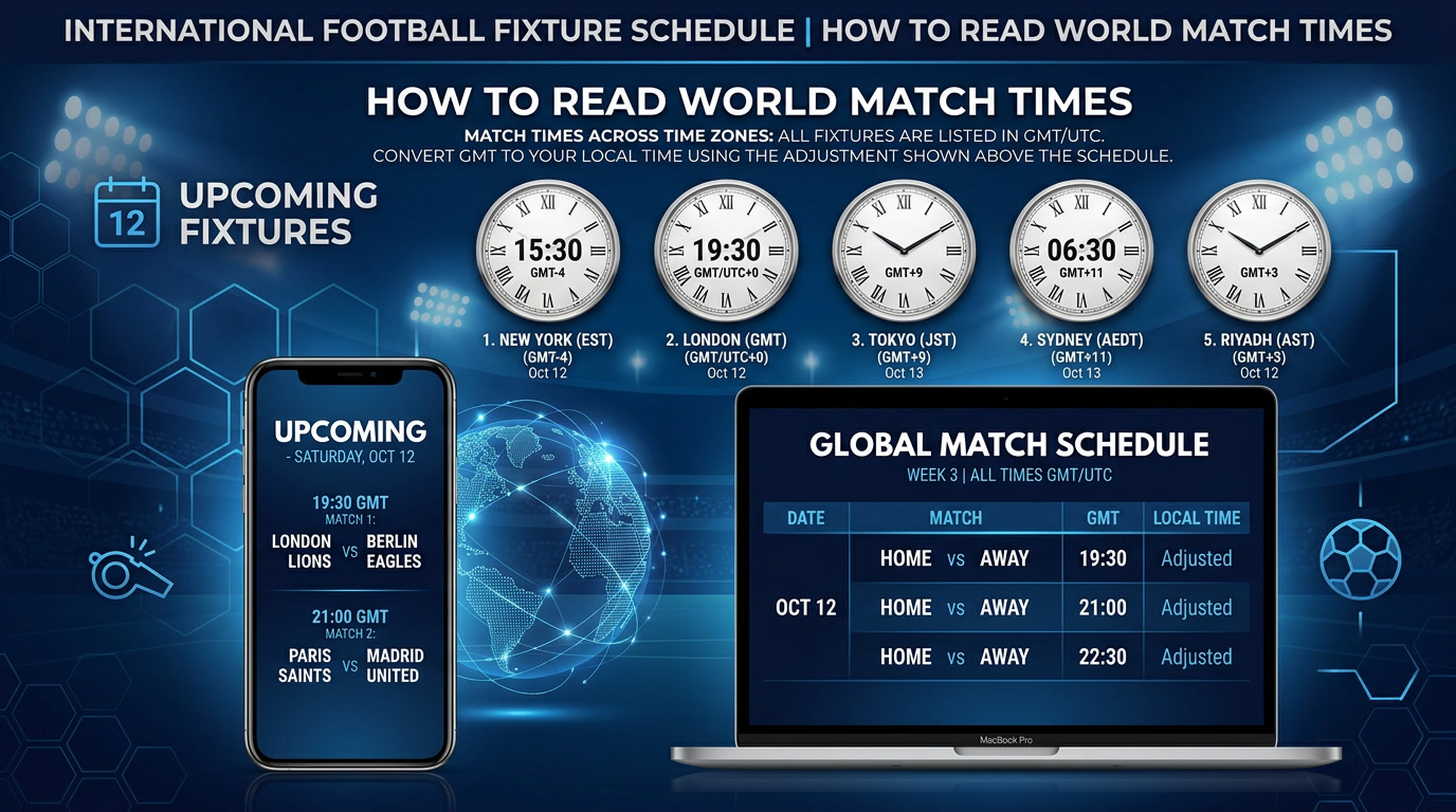 cara membaca jadwal bola, zona waktu pertandingan, jam kick-off sepak bola, konversi waktu pertandingan, jadwal bola luar negeri
